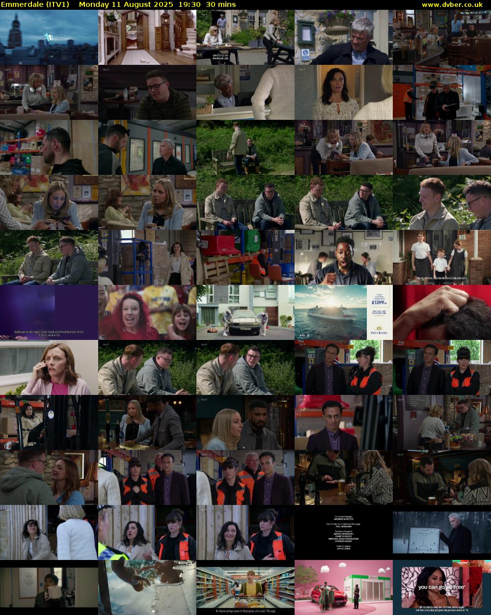 Emmerdale (ITV1) Monday 11 August 2025 19:30 - 20:00