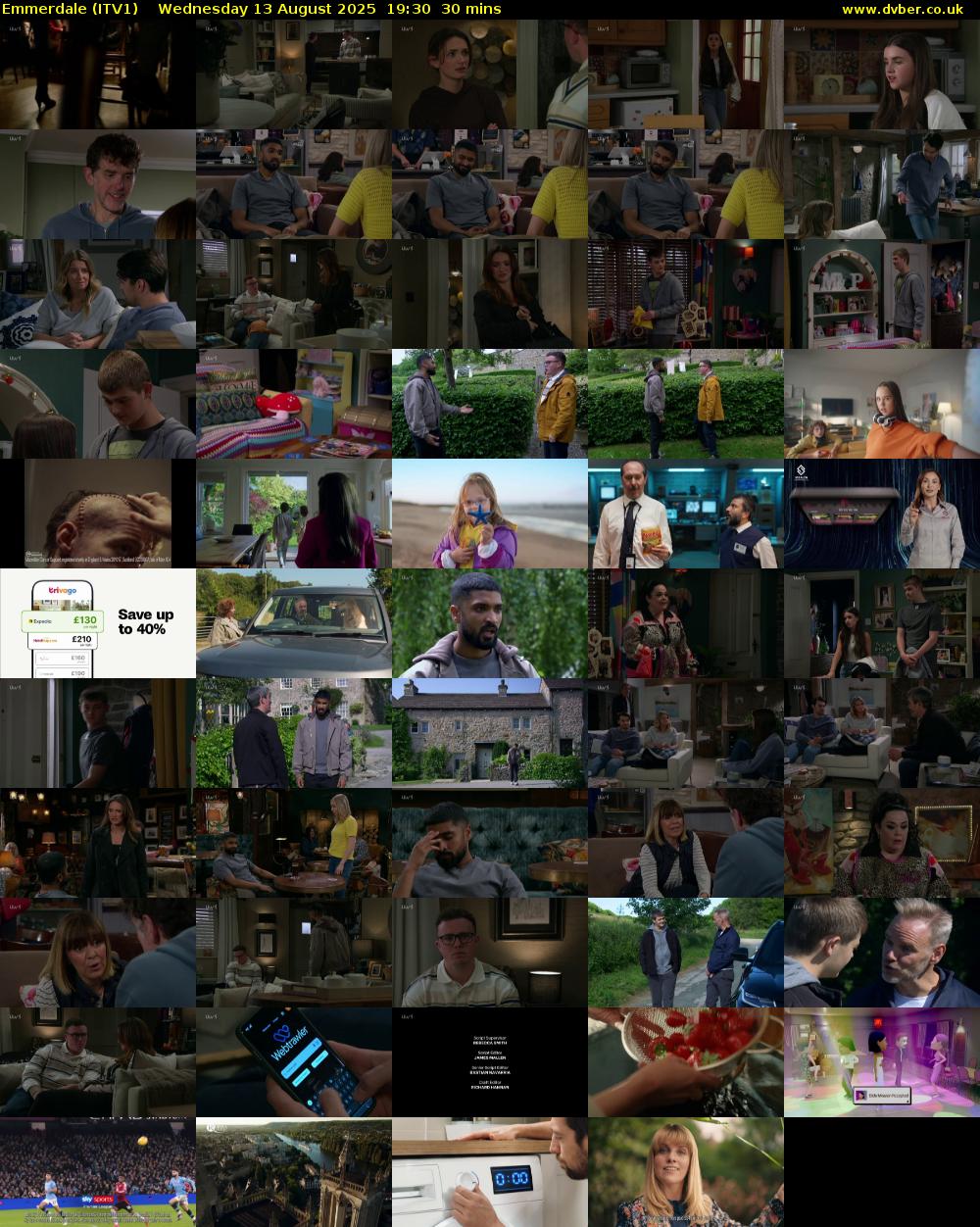 Emmerdale (ITV1) Wednesday 13 August 2025 19:30 - 20:00