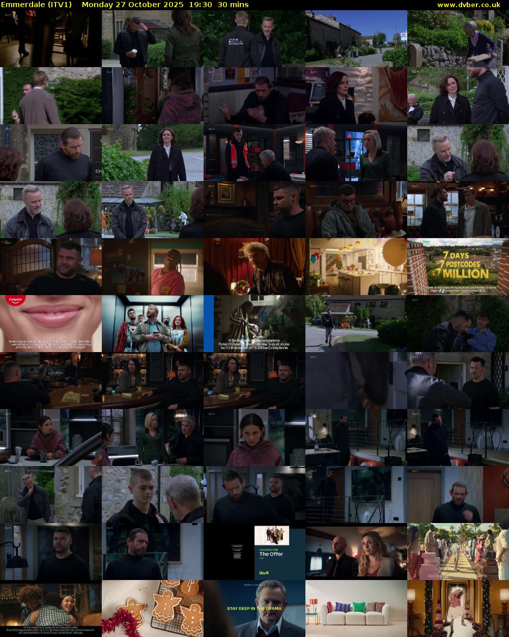 Emmerdale (ITV1) Monday 27 October 2025 19:30 - 20:00