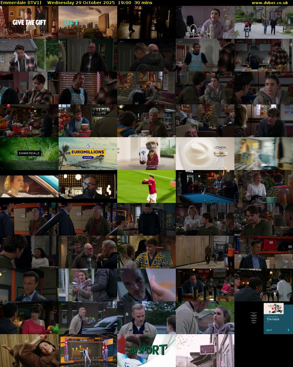 Emmerdale (ITV1) Wednesday 29 October 2025 19:00 - 19:30
