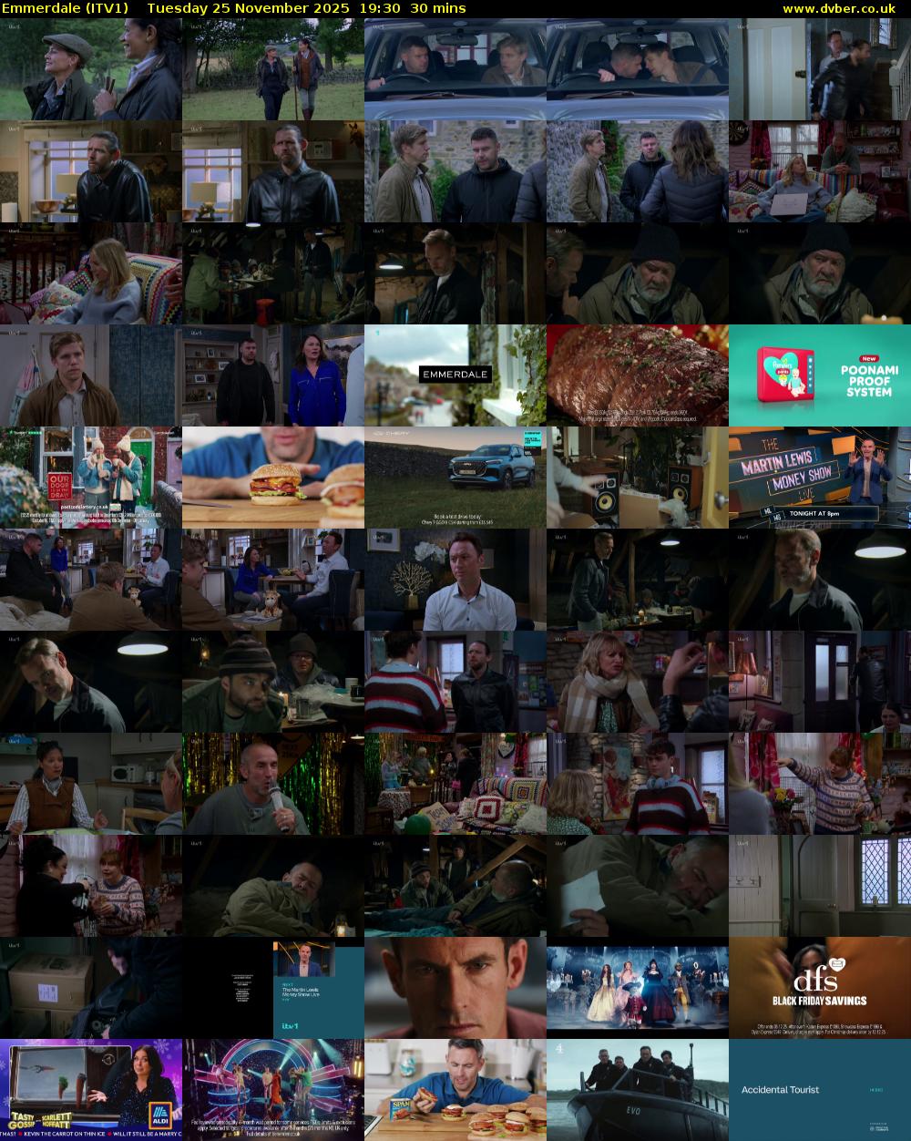 Emmerdale (ITV1) Tuesday 25 November 2025 19:30 - 20:00