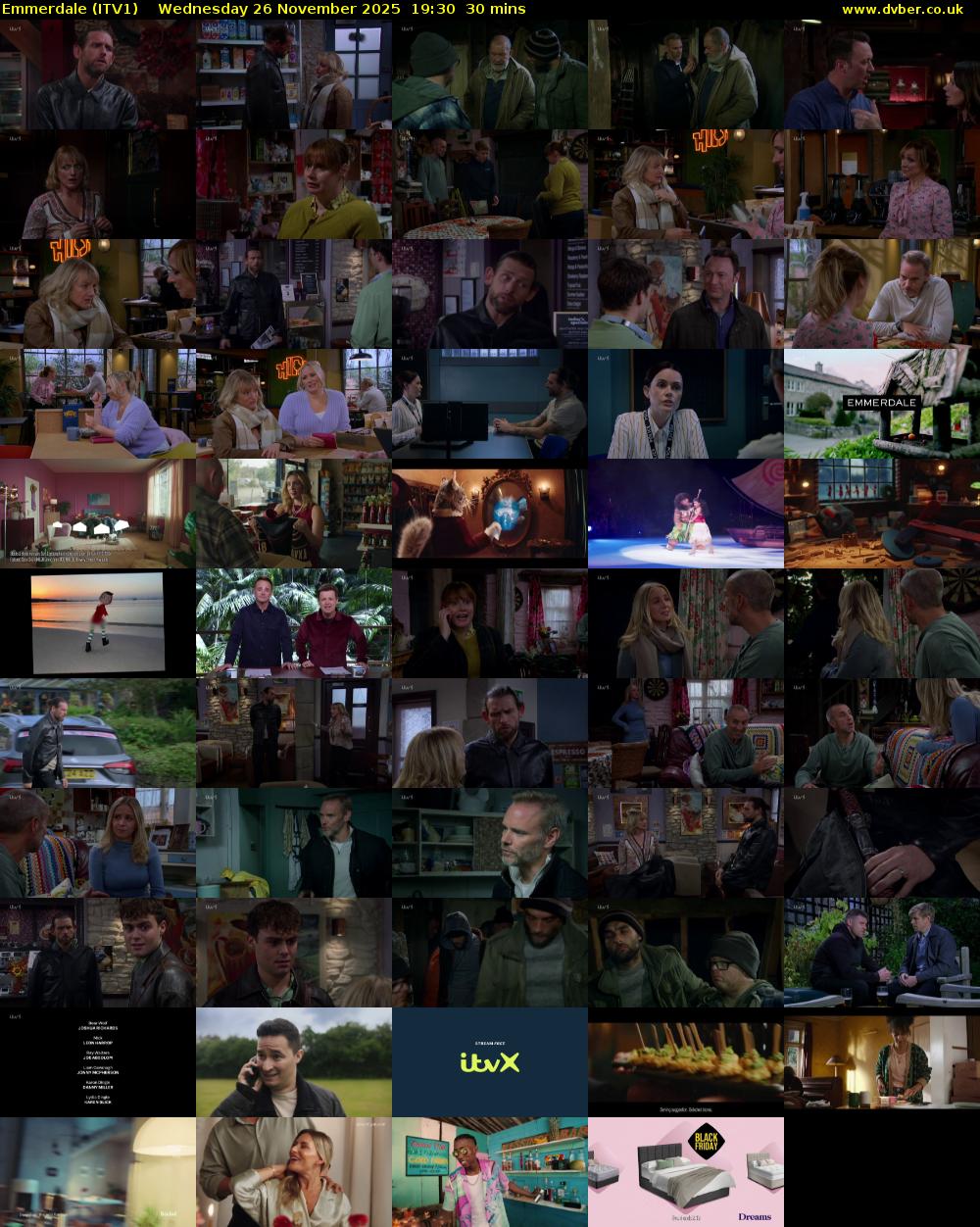 Emmerdale (ITV1) Wednesday 26 November 2025 19:30 - 20:00