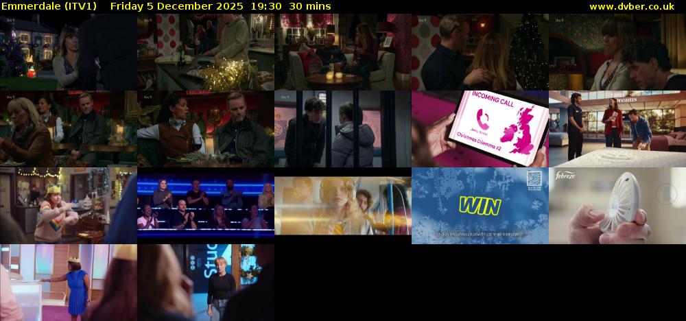 Emmerdale (ITV1) Friday 5 December 2025 19:30 - 20:00