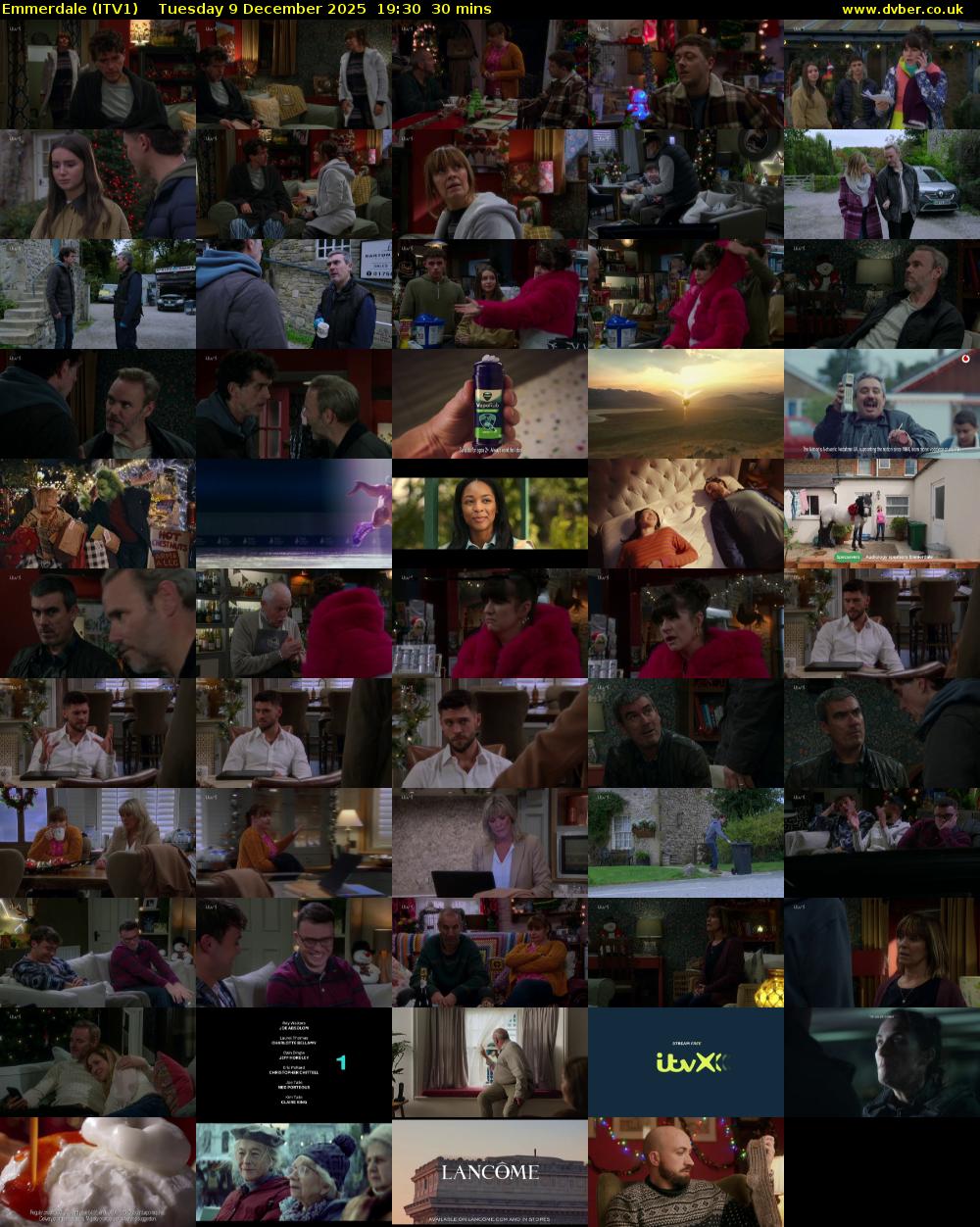 Emmerdale (ITV1) Tuesday 9 December 2025 19:30 - 20:00