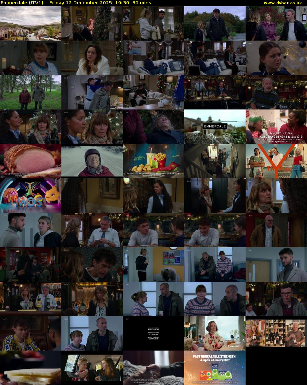 Emmerdale (ITV1) Friday 12 December 2025 19:30 - 20:00