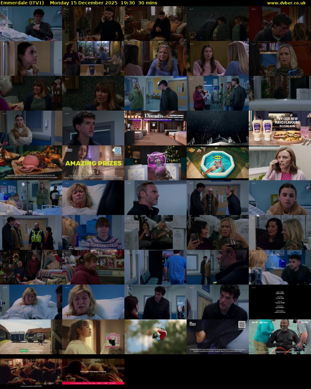 Emmerdale (ITV1) Monday 15 December 2025 19:30 - 20:00