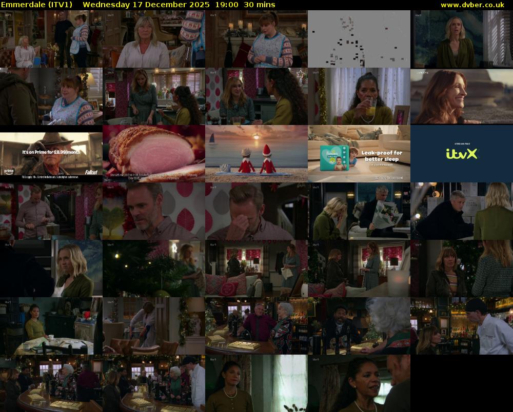 Emmerdale (ITV1) Wednesday 17 December 2025 19:00 - 19:30