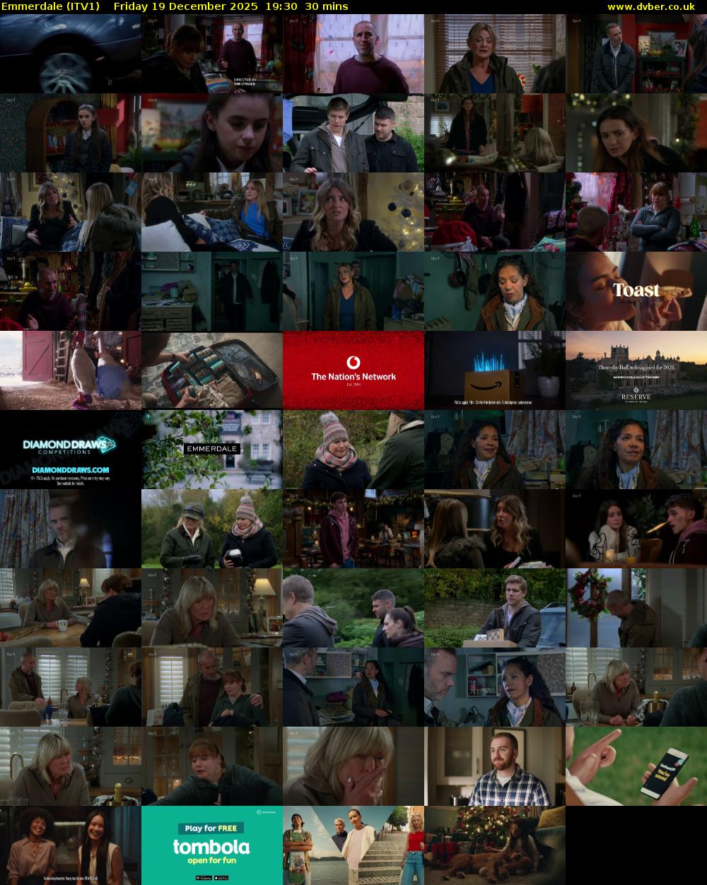 Emmerdale (ITV1) Friday 19 December 2025 19:30 - 20:00