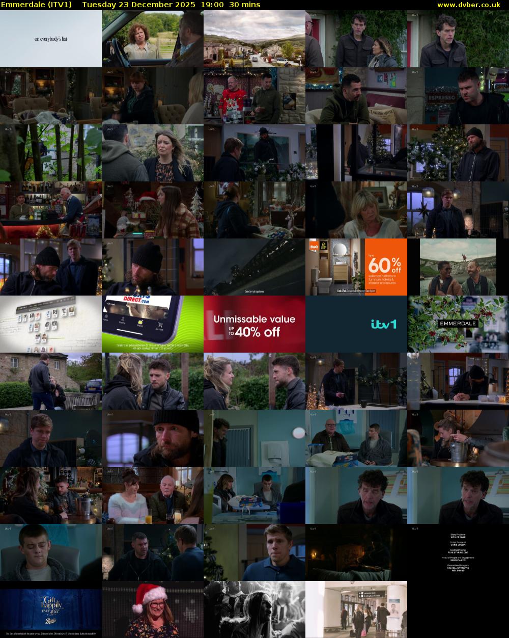 Emmerdale (ITV1) Tuesday 23 December 2025 19:00 - 19:30
