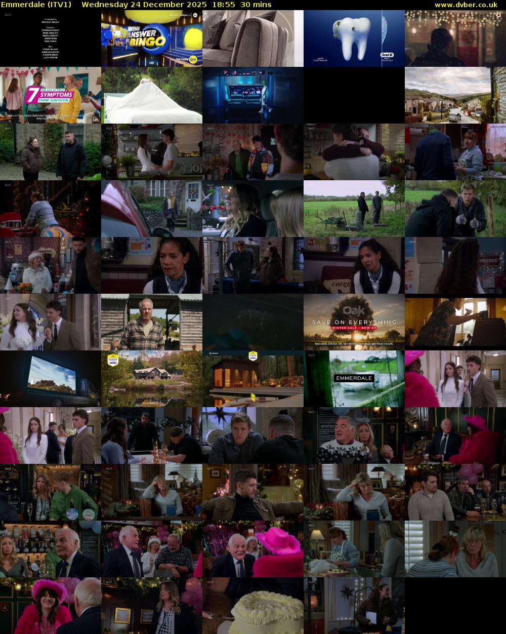 Emmerdale (ITV1) Wednesday 24 December 2025 18:55 - 19:25