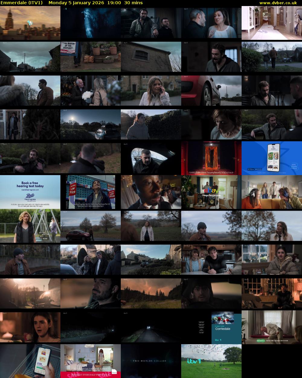 Emmerdale (ITV1) Monday 5 January 2026 19:00 - 19:30