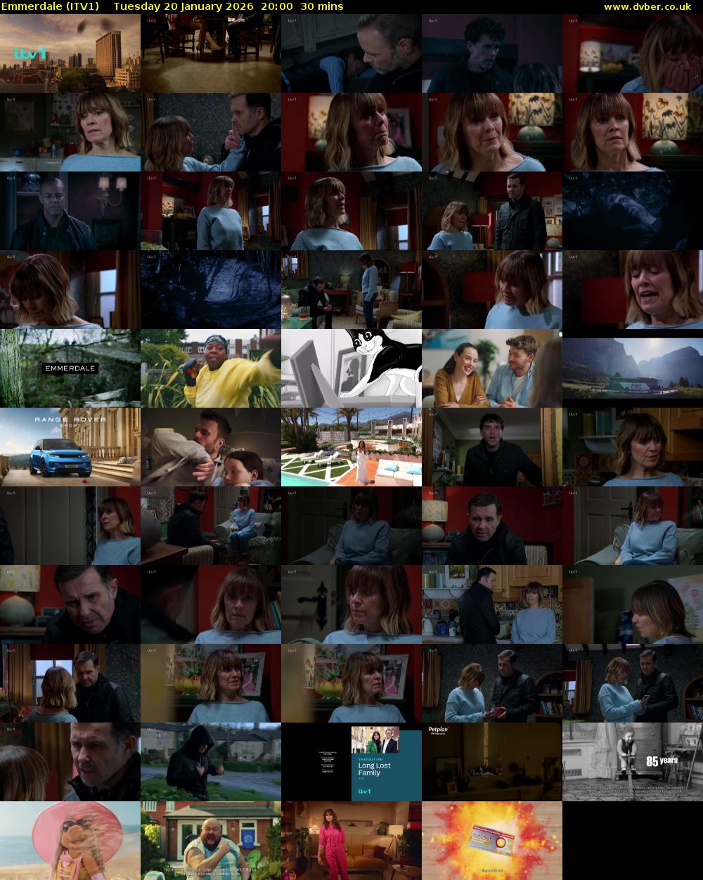 Emmerdale (ITV1) Tuesday 20 January 2026 20:00 - 20:30