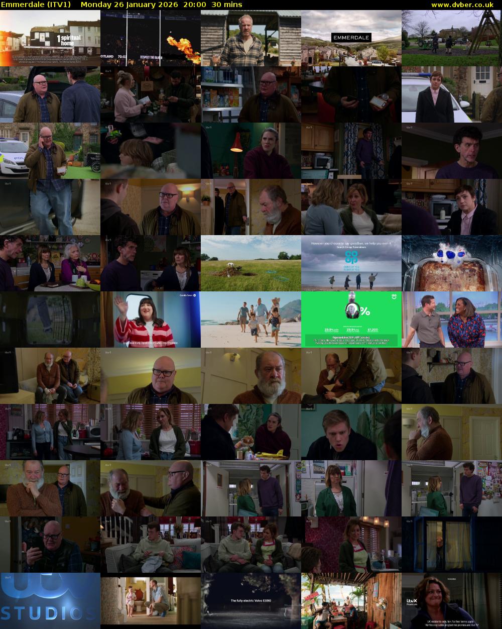 Emmerdale (ITV1) Monday 26 January 2026 20:00 - 20:30