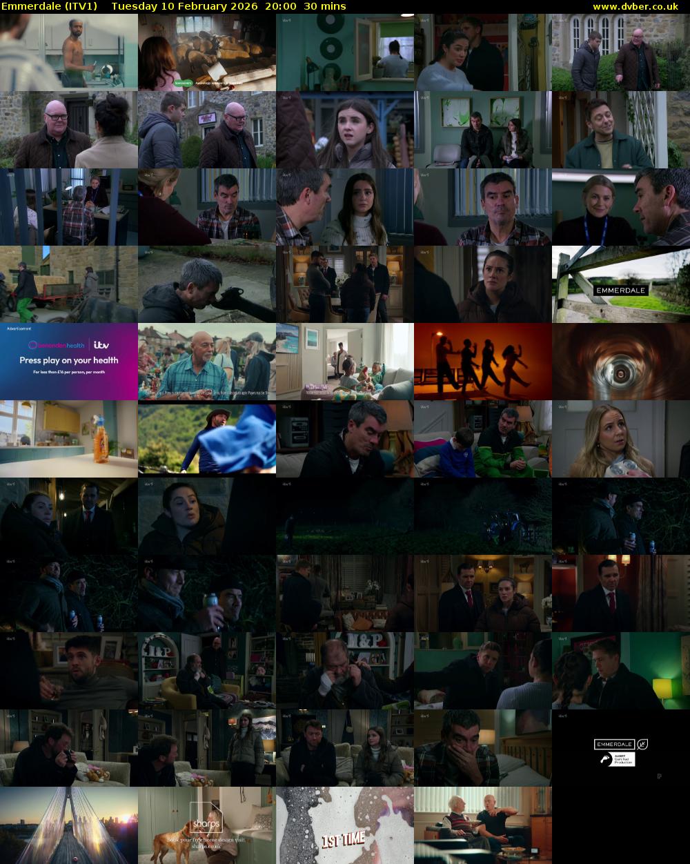 Emmerdale (ITV1) Tuesday 10 February 2026 20:00 - 20:30