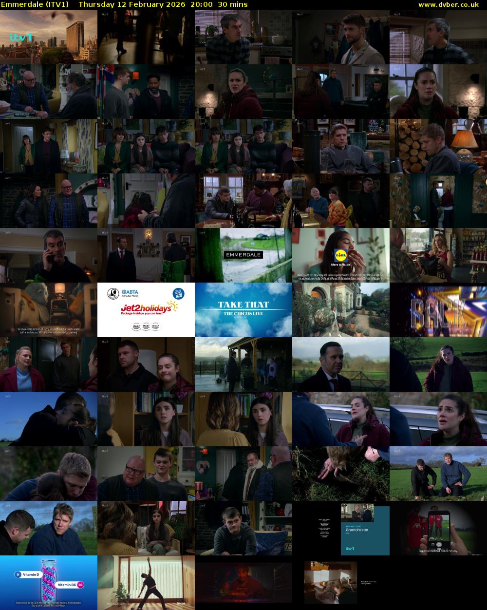 Emmerdale (ITV1) Thursday 12 February 2026 20:00 - 20:30