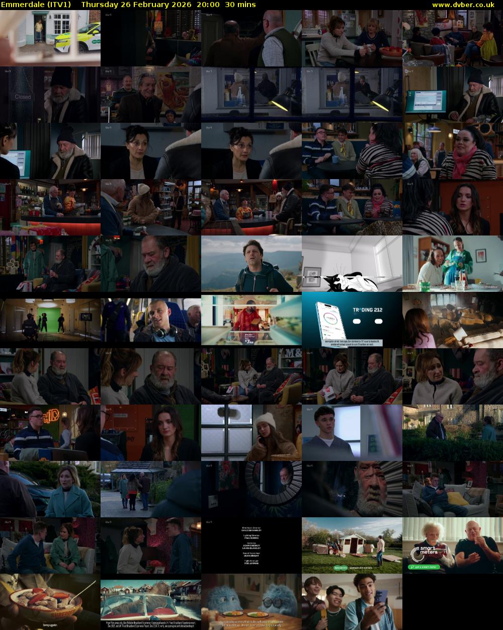 Emmerdale (ITV1) Thursday 26 February 2026 20:00 - 20:30
