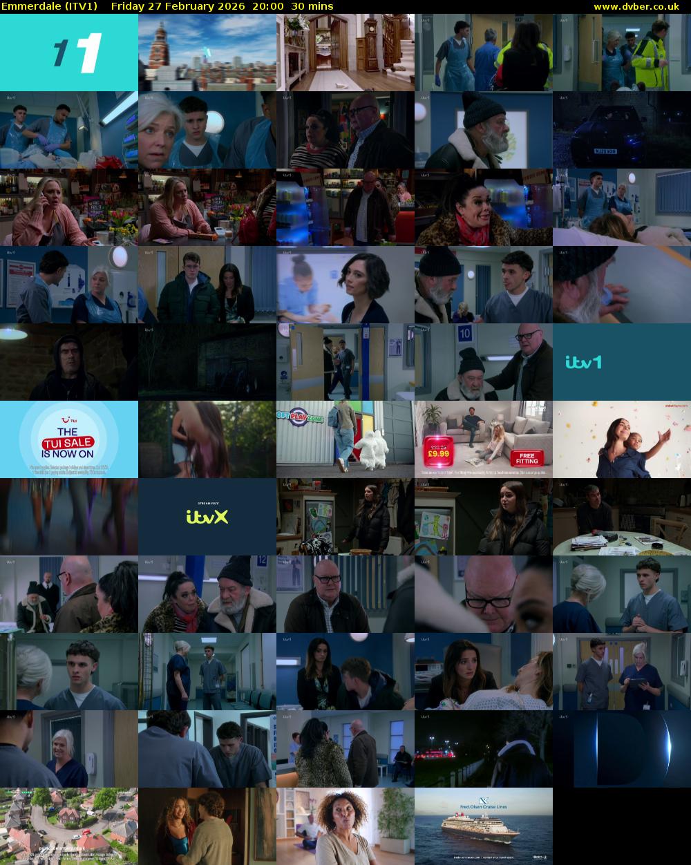Emmerdale (ITV1) Friday 27 February 2026 20:00 - 20:30