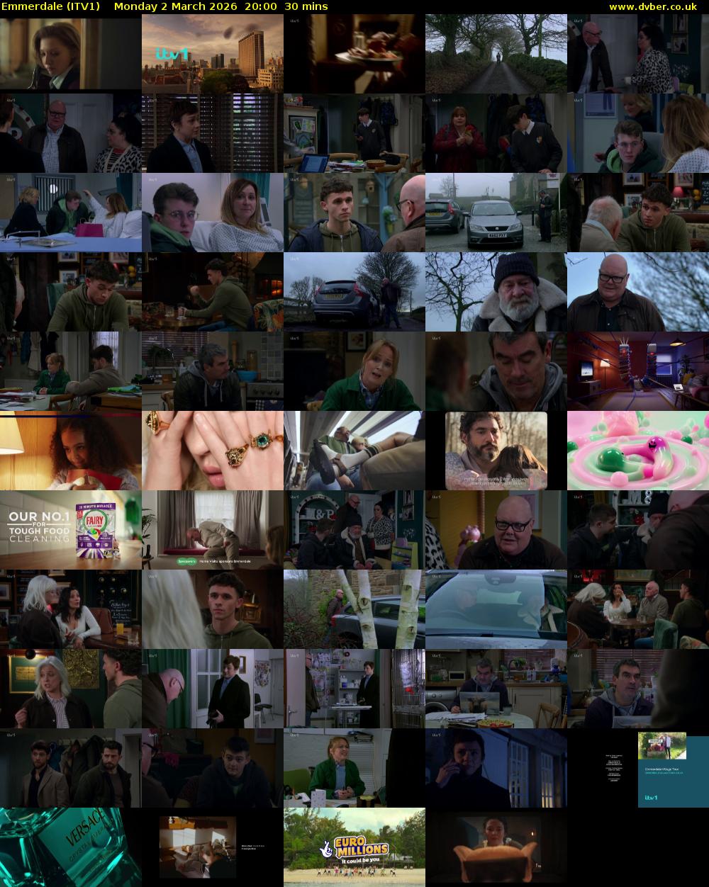 Emmerdale (ITV1) Monday 2 March 2026 20:00 - 20:30
