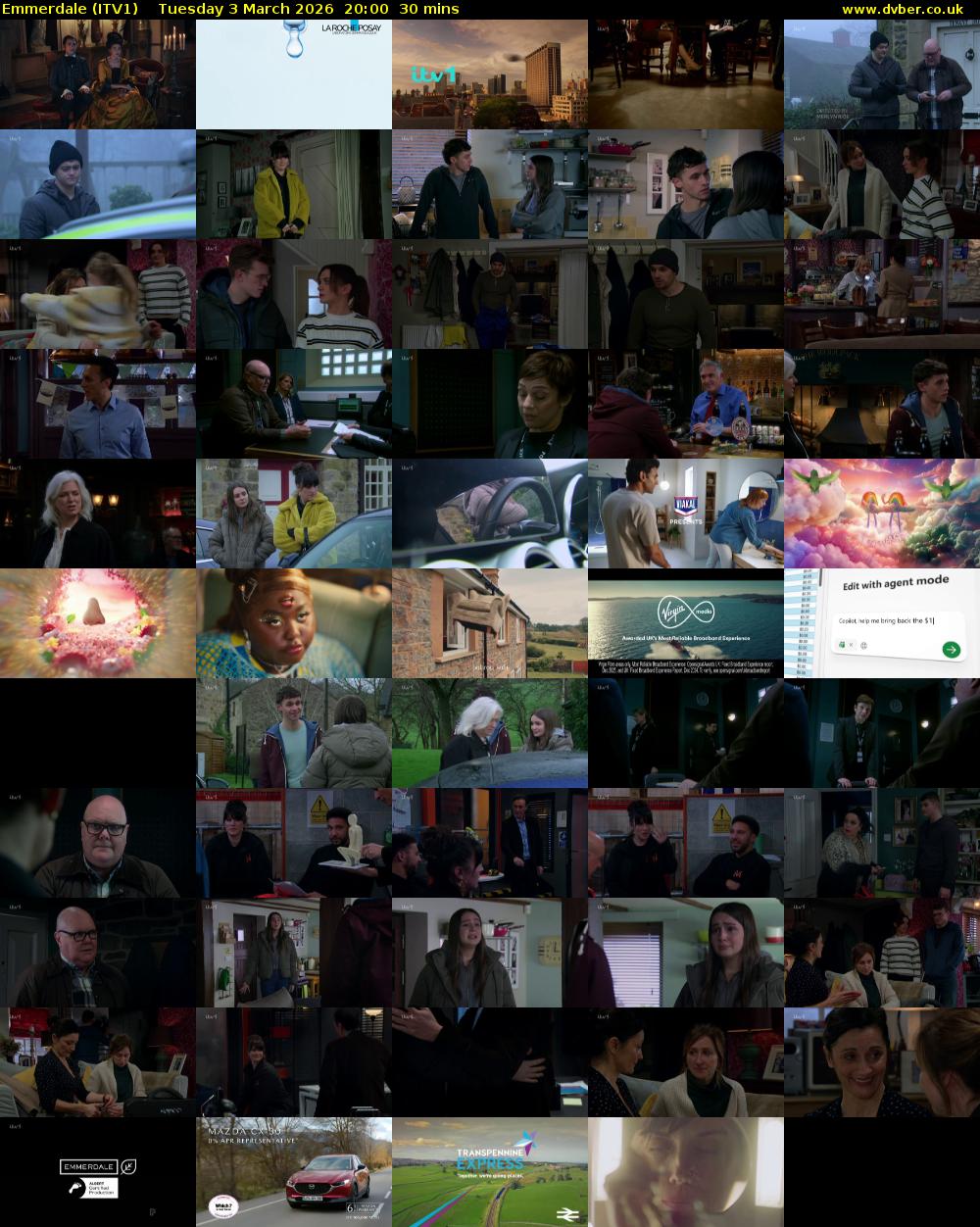 Emmerdale (ITV1) Tuesday 3 March 2026 20:00 - 20:30