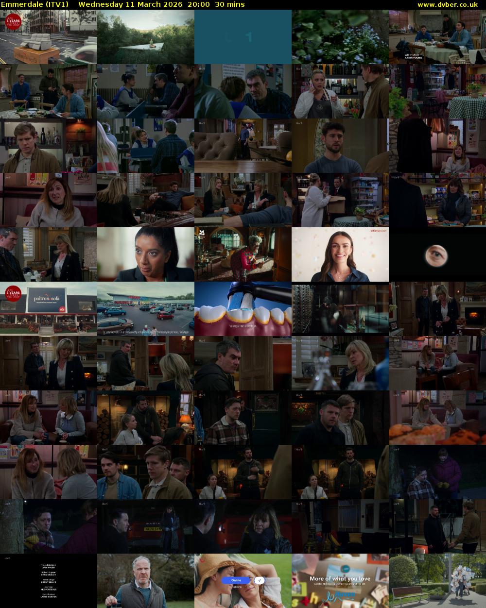 Emmerdale (ITV1) Wednesday 11 March 2026 20:00 - 20:30