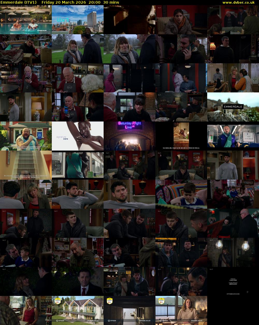 Emmerdale (ITV1) Friday 20 March 2026 20:00 - 20:30