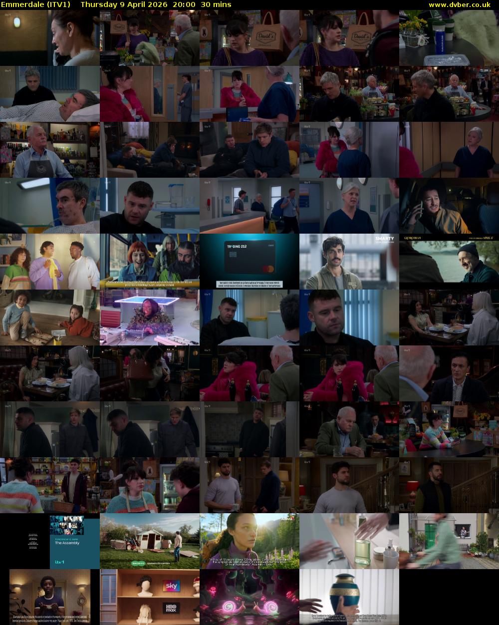 Emmerdale (ITV1) Thursday 9 April 2026 20:00 - 20:30