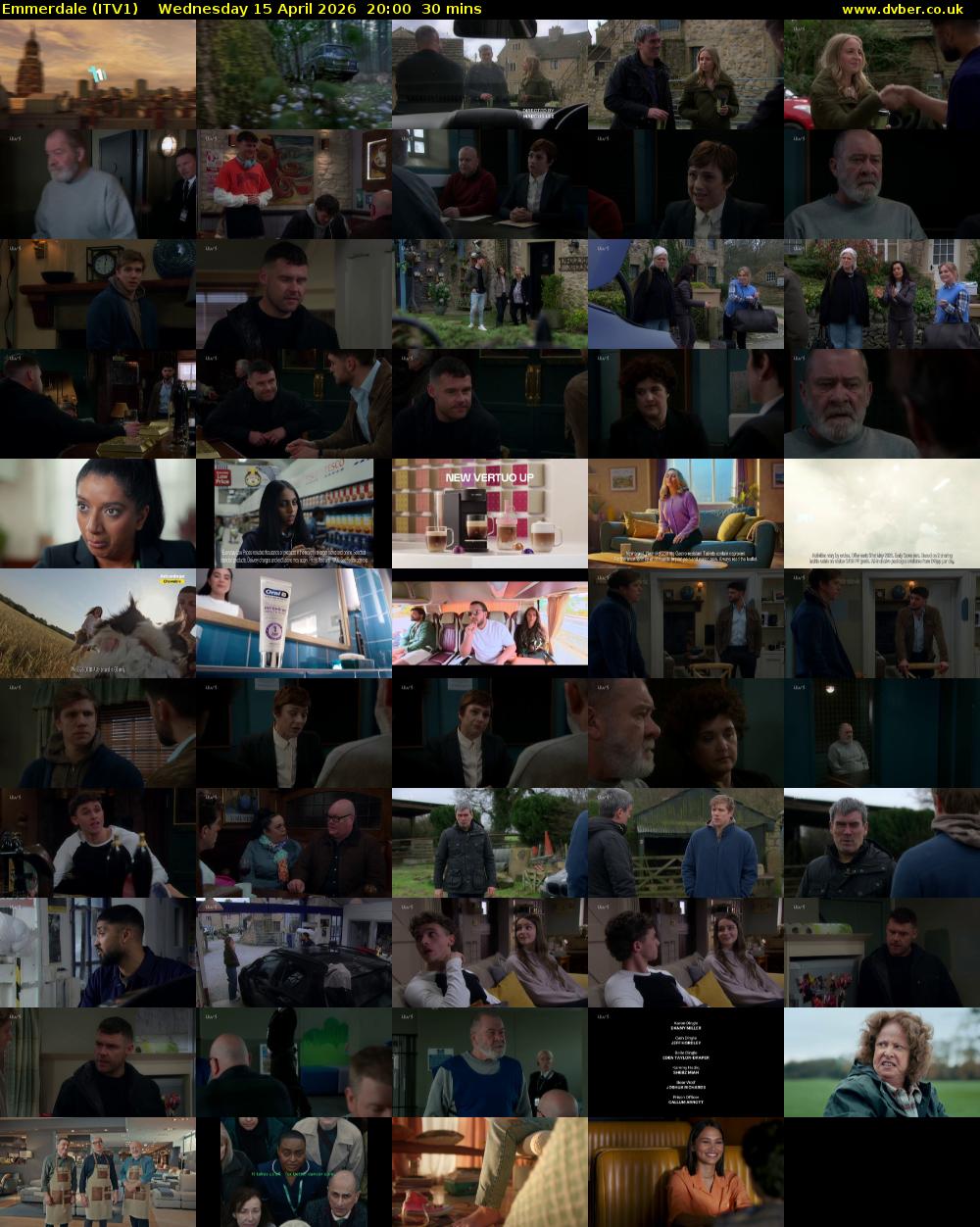 Emmerdale (ITV1) Wednesday 15 April 2026 20:00 - 20:30