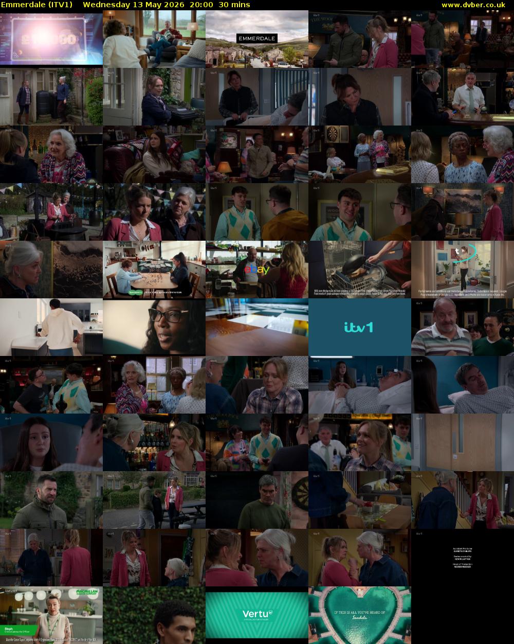 Emmerdale (ITV1) Wednesday 13 May 2026 20:00 - 20:30