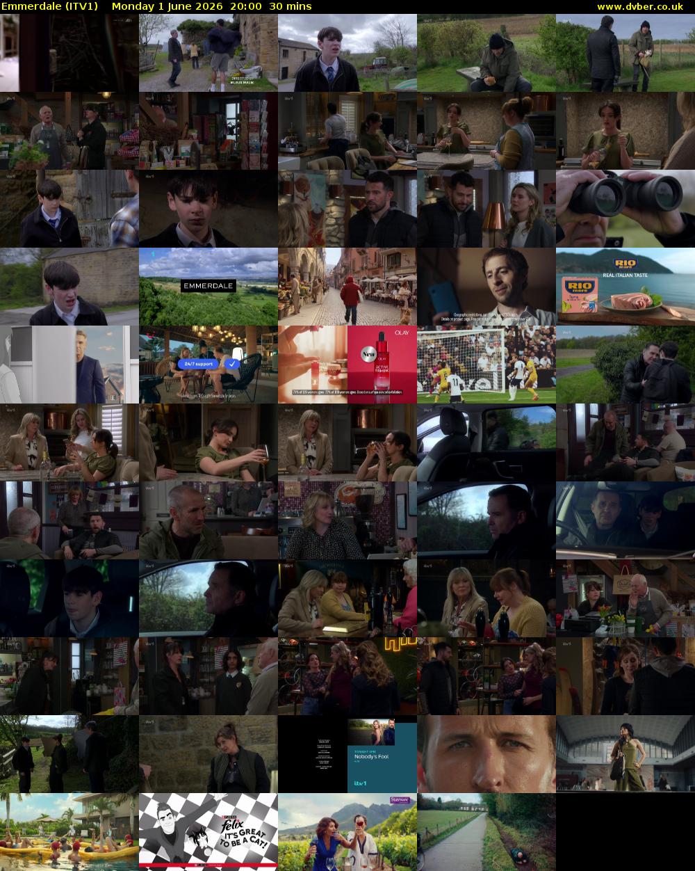 Emmerdale (ITV1) Monday 1 June 2026 20:00 - 20:30