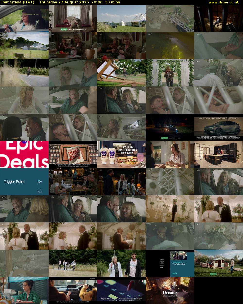 Emmerdale (ITV1) Thursday 27 August 2026 20:00 - 20:30