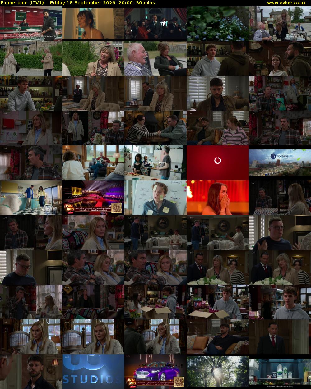 Emmerdale (ITV1) Friday 18 September 2026 20:00 - 20:30
