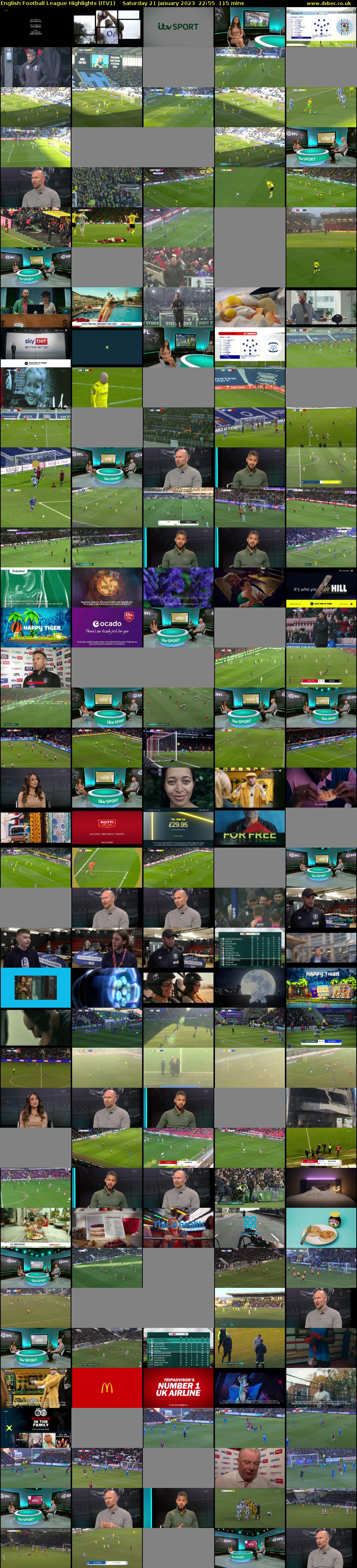 English Football League Highlights (ITV1) Saturday 21 January 2023 22:55 - 00:50