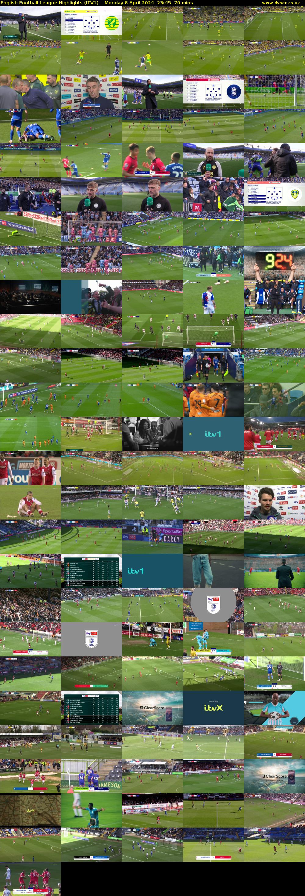English Football League Highlights (ITV1) Monday 8 April 2024 23:45 - 00:55