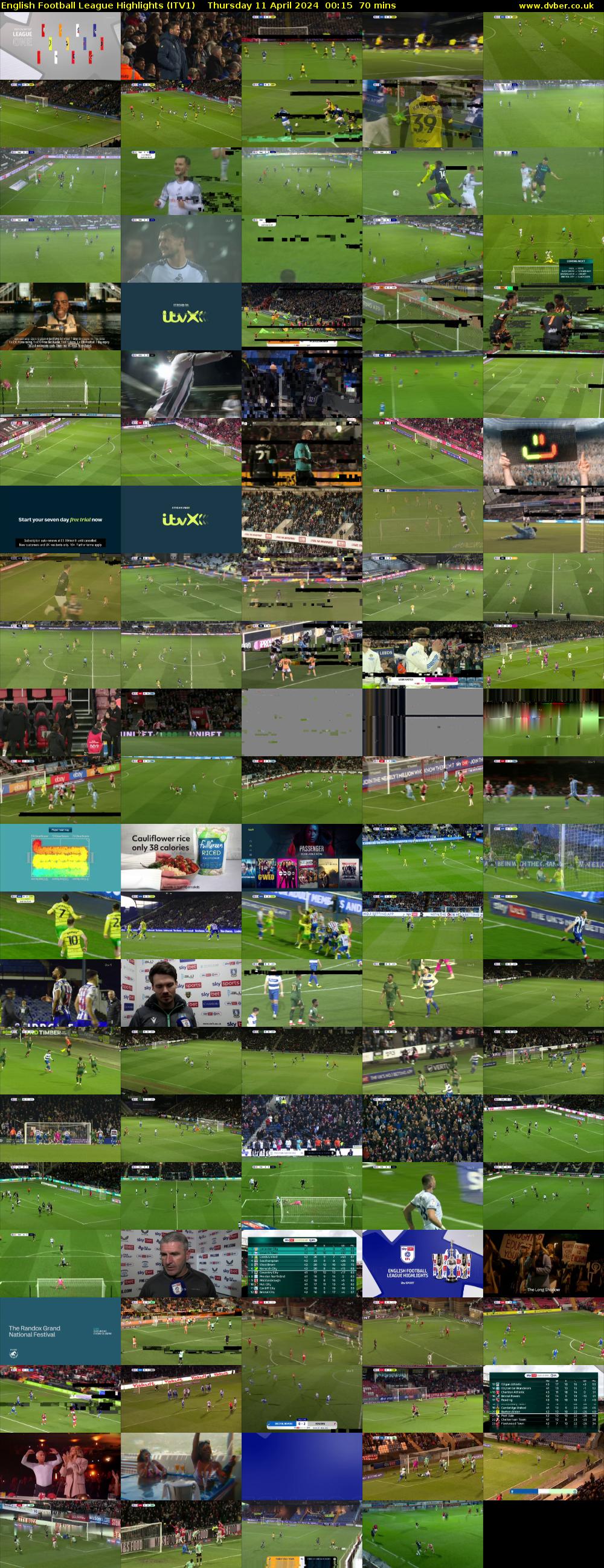 English Football League Highlights (ITV1) Thursday 11 April 2024 00:15 - 01:25
