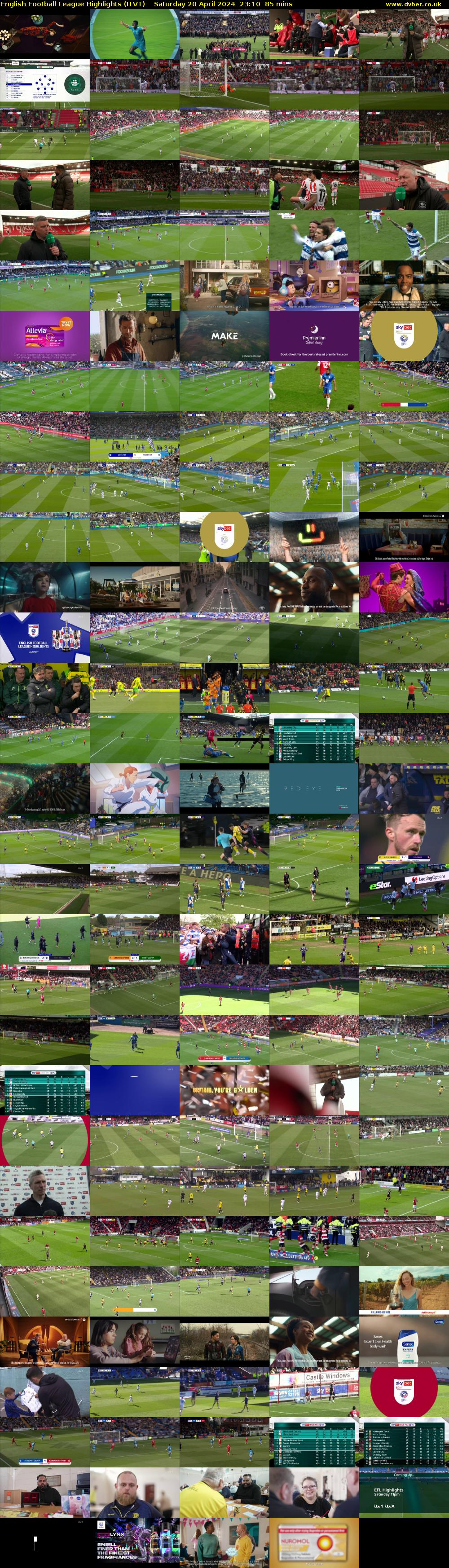 English Football League Highlights (ITV1) Saturday 20 April 2024 23:10 - 00:35