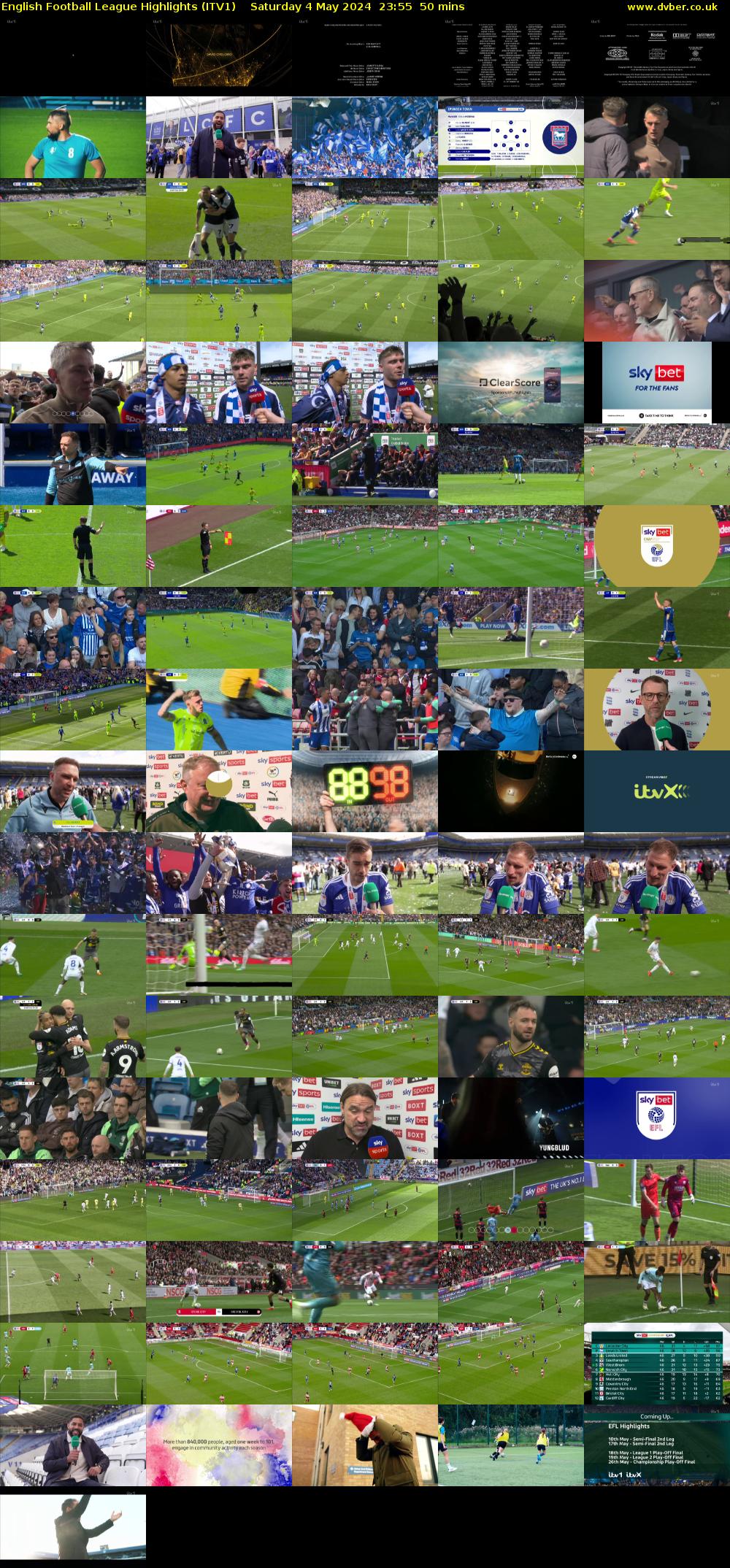English Football League Highlights (ITV1) Saturday 4 May 2024 23:55 - 00:45