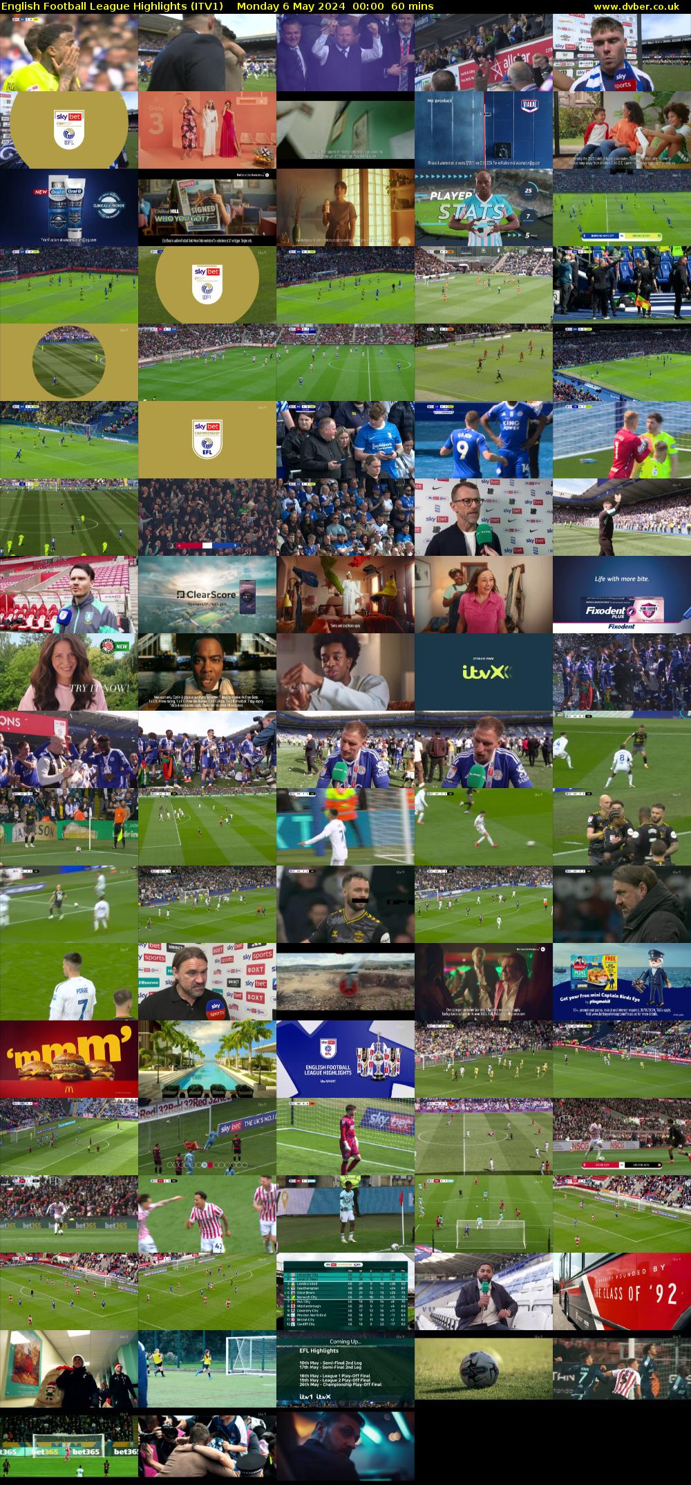 English Football League Highlights (ITV1) Monday 6 May 2024 00:00 - 01:00