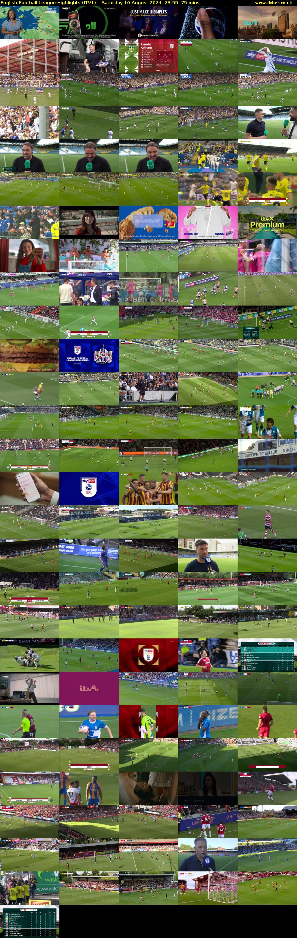 English Football League Highlights (ITV1) Saturday 10 August 2024 23:55 - 01:10