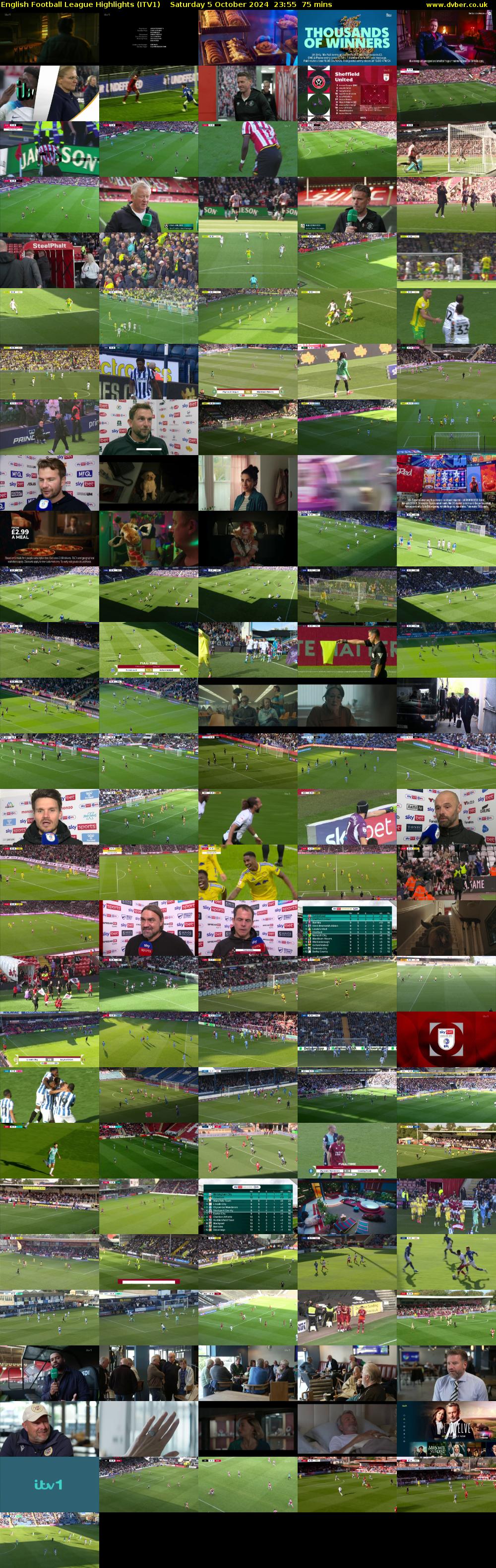 English Football League Highlights (ITV1) Saturday 5 October 2024 23:55 - 01:10