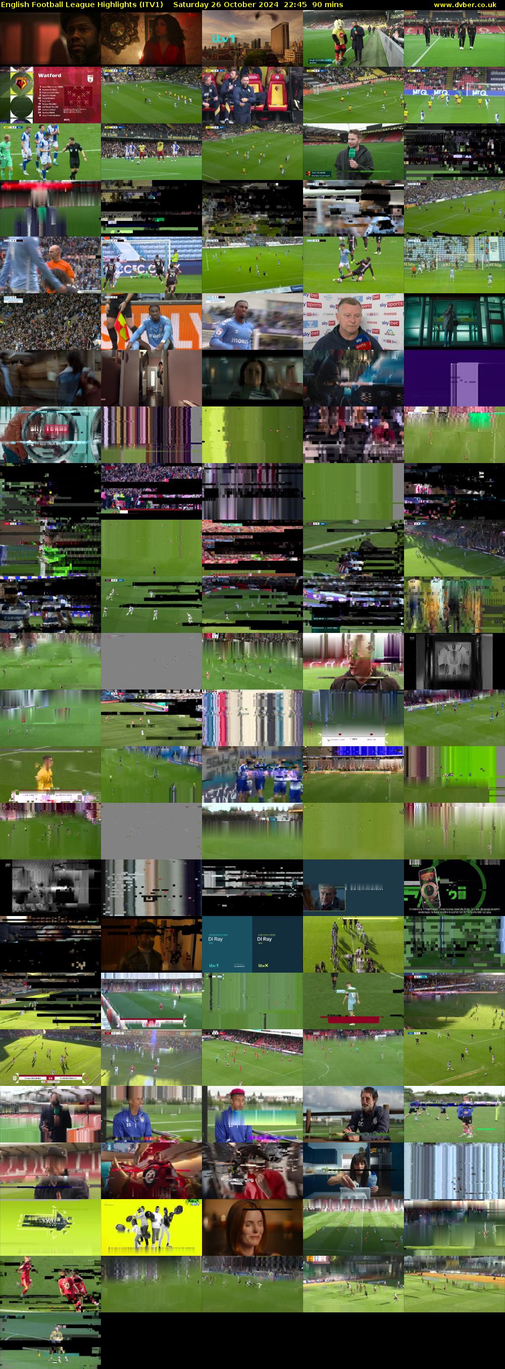 English Football League Highlights (ITV1) Saturday 26 October 2024 22:45 - 00:15