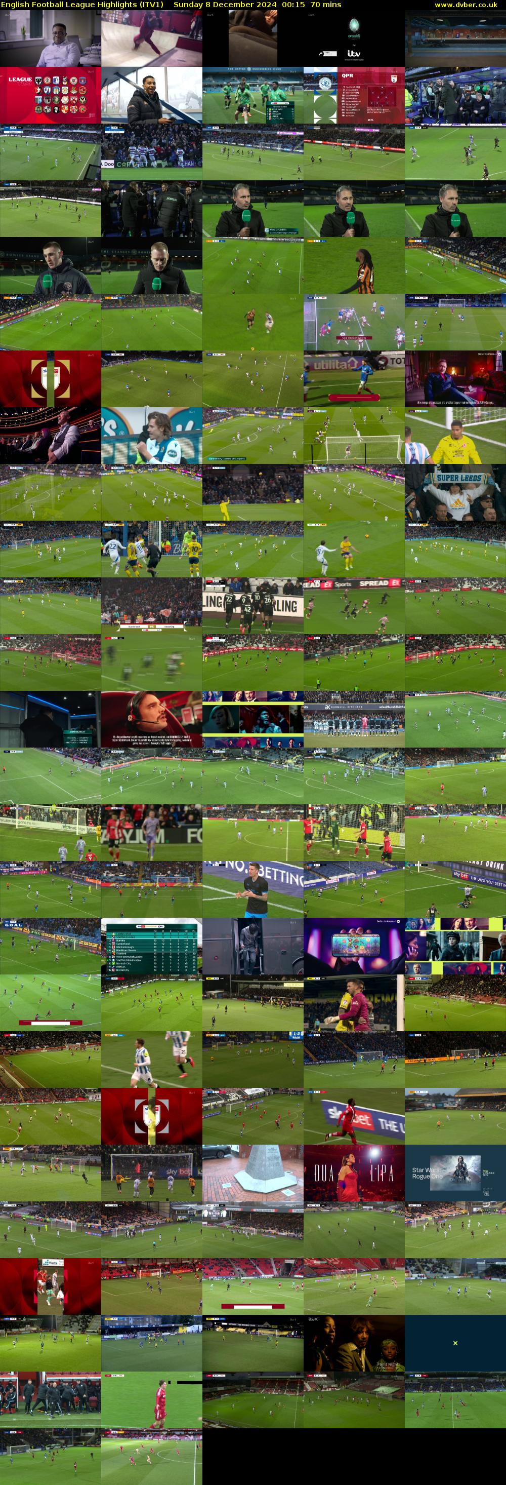 English Football League Highlights (ITV1) Sunday 8 December 2024 00:15 - 01:25