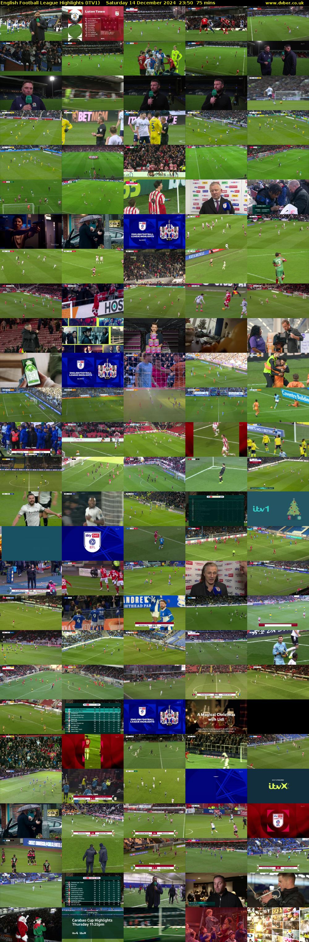 English Football League Highlights (ITV1) Saturday 14 December 2024 23:50 - 01:05