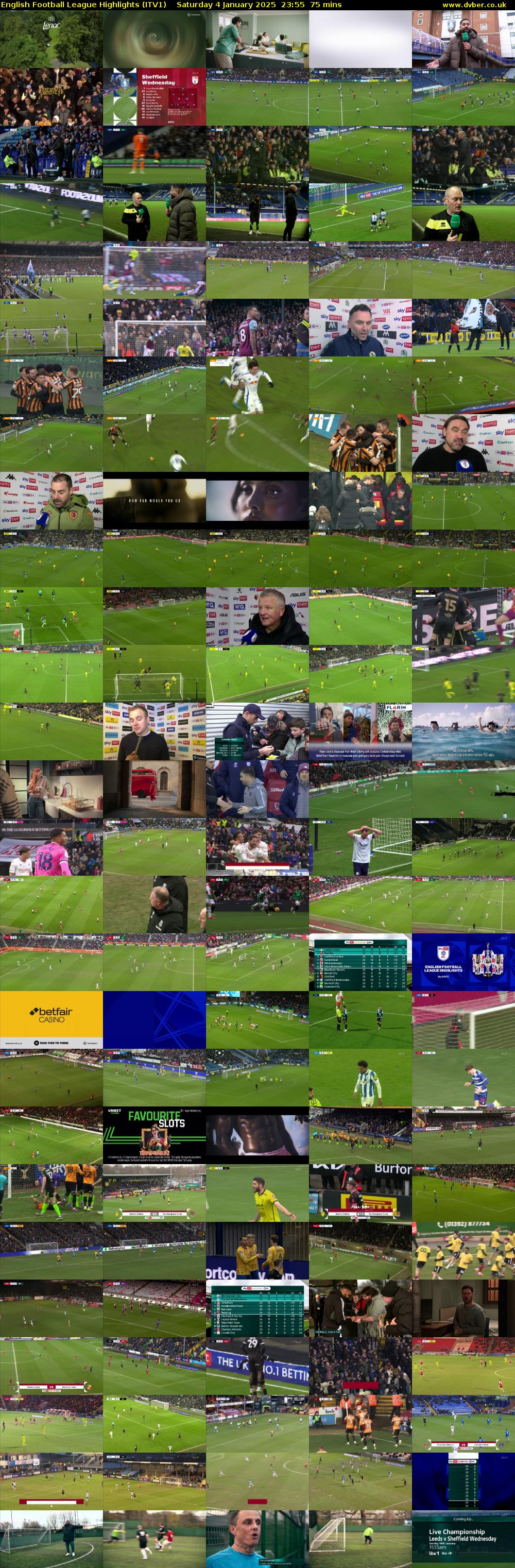 English Football League Highlights (ITV1) Saturday 4 January 2025 23:55 - 01:10