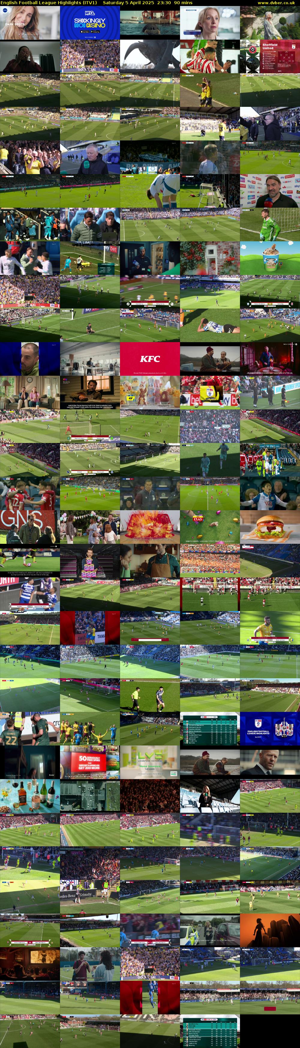 English Football League Highlights (ITV1) Saturday 5 April 2025 23:30 - 01:00