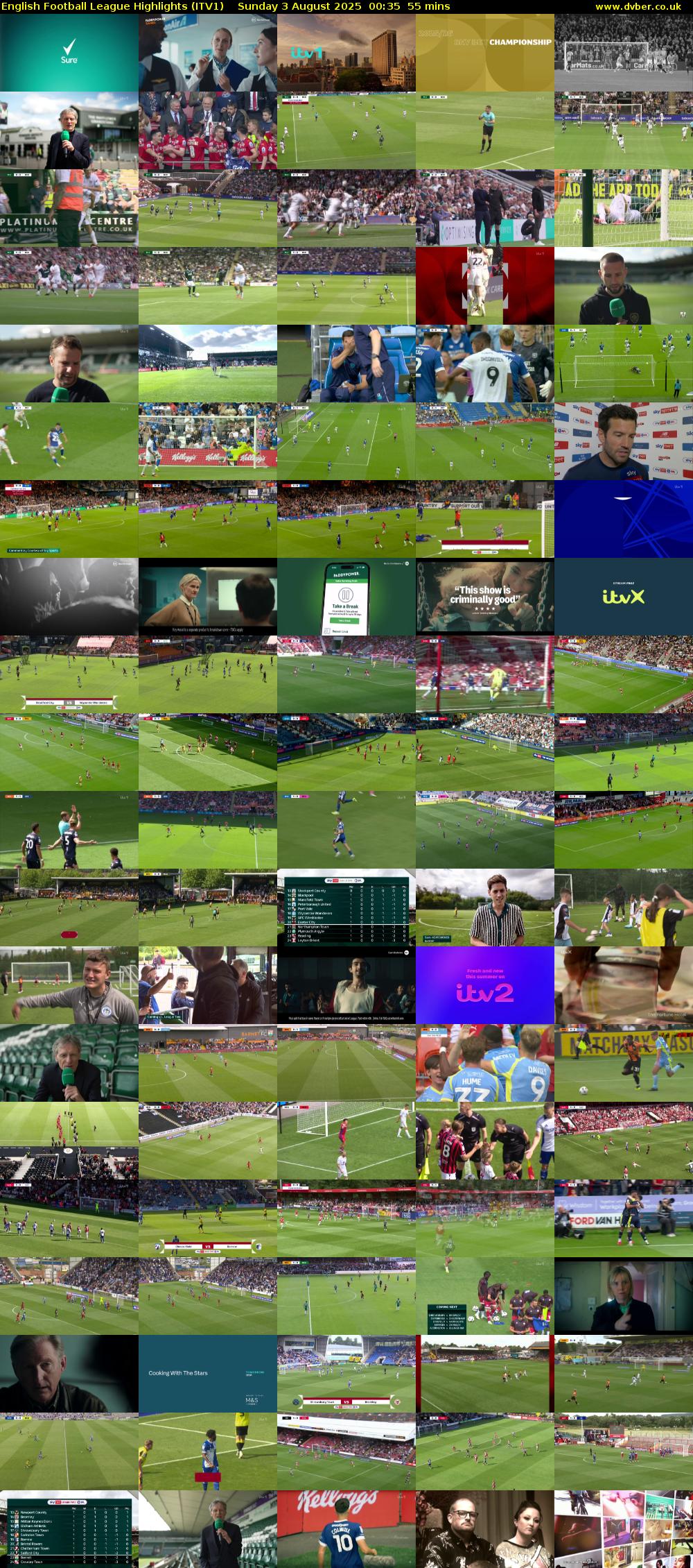 English Football League Highlights (ITV1) Sunday 3 August 2025 00:35 - 01:30
