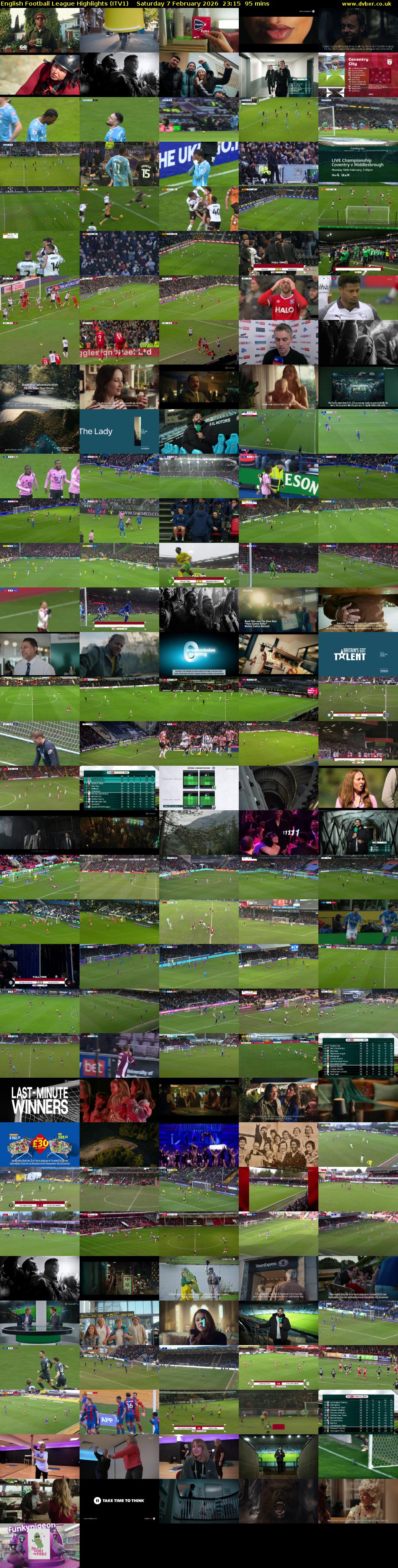 English Football League Highlights (ITV1) Saturday 7 February 2026 23:15 - 00:50