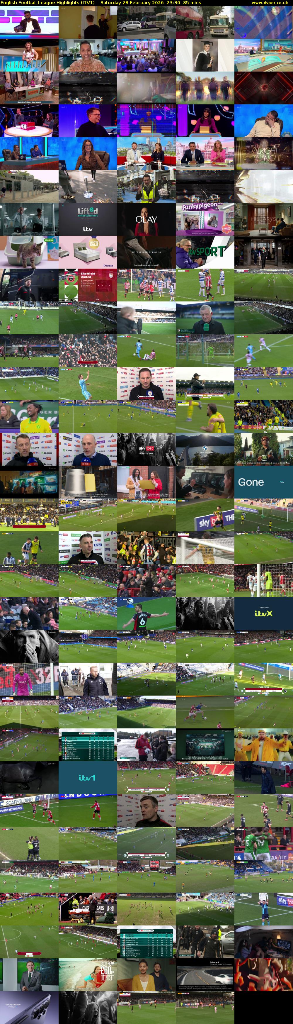 English Football League Highlights (ITV1) Saturday 28 February 2026 23:30 - 00:55