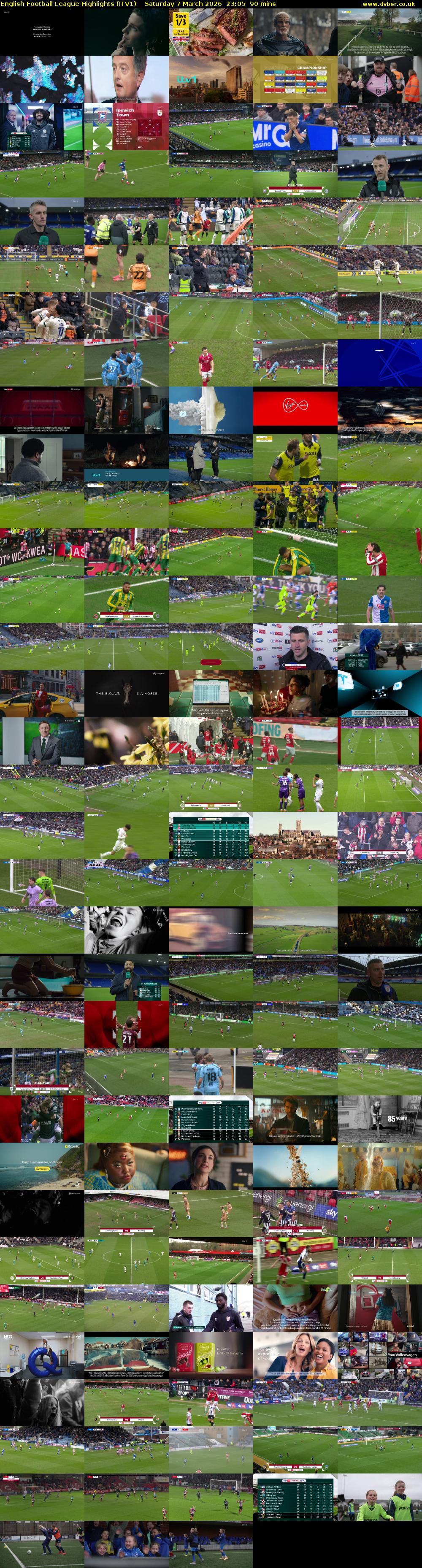 English Football League Highlights (ITV1) Saturday 7 March 2026 23:05 - 00:35