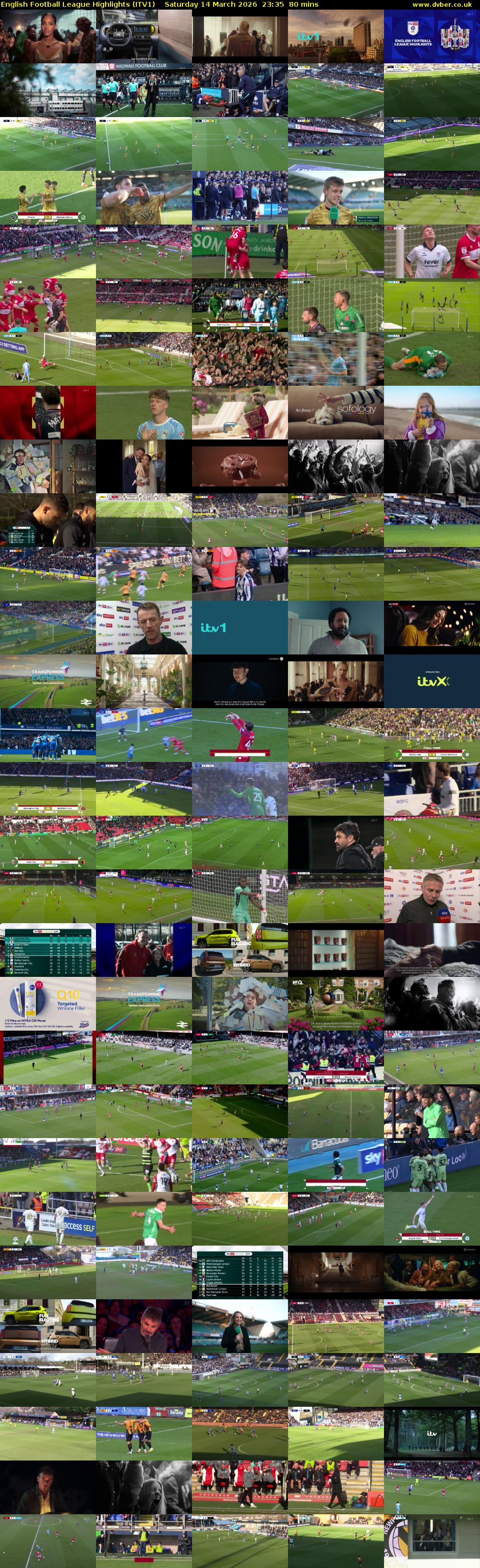 English Football League Highlights (ITV1) Saturday 14 March 2026 23:35 - 00:55