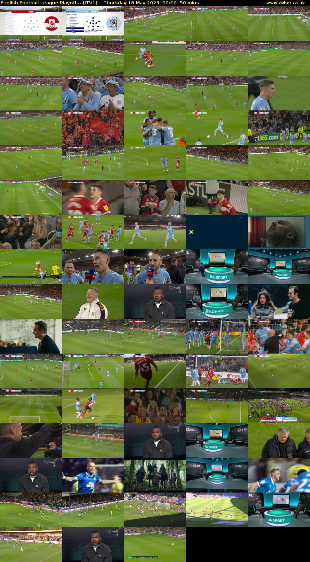 English Football League Playoff... (ITV1) Thursday 18 May 2023 00:00 - 00:50